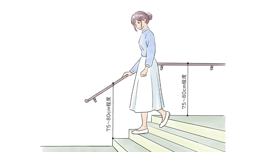 エントランスアプローチの手すり