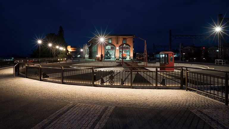 下今市駅SL展示館 転車台広場